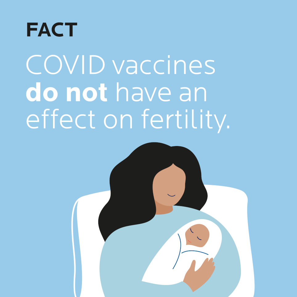 Fact: COVID vaccines do not have an effect on fertility.