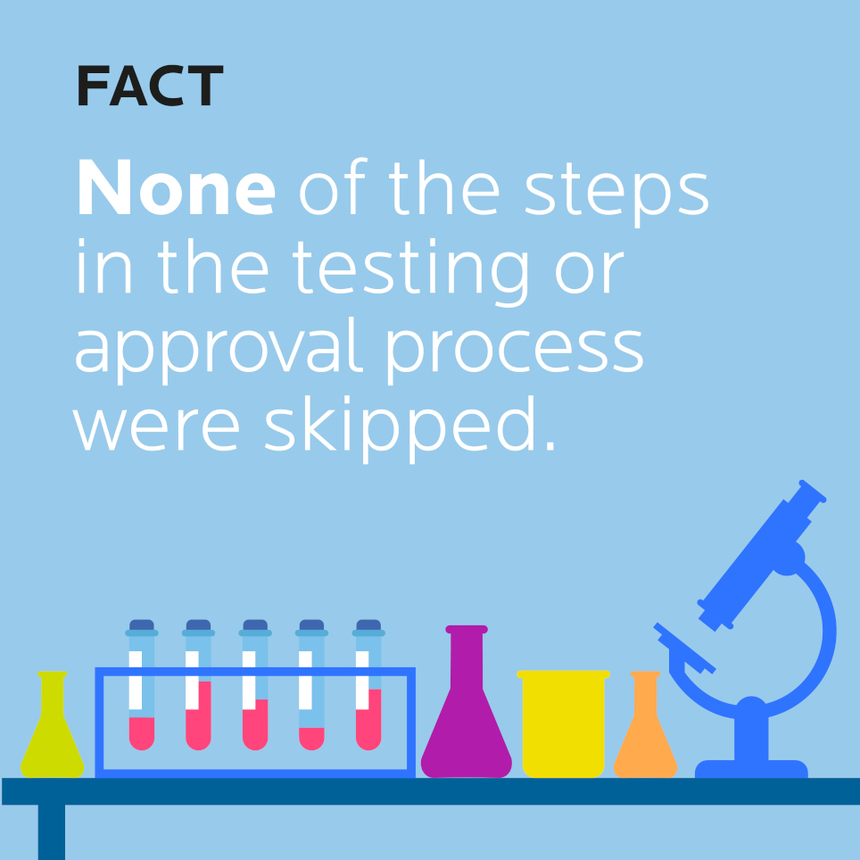Fact: None of the steps in the testing or approval process were skipped.