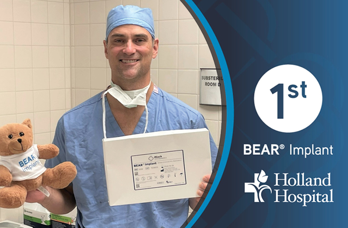 Holland Hospital is First in Michigan to Offer Innovative BEAR® Implant to Treat ACL Tears
